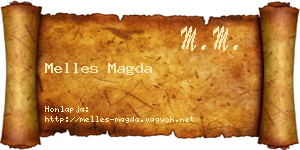 Melles Magda névjegykártya